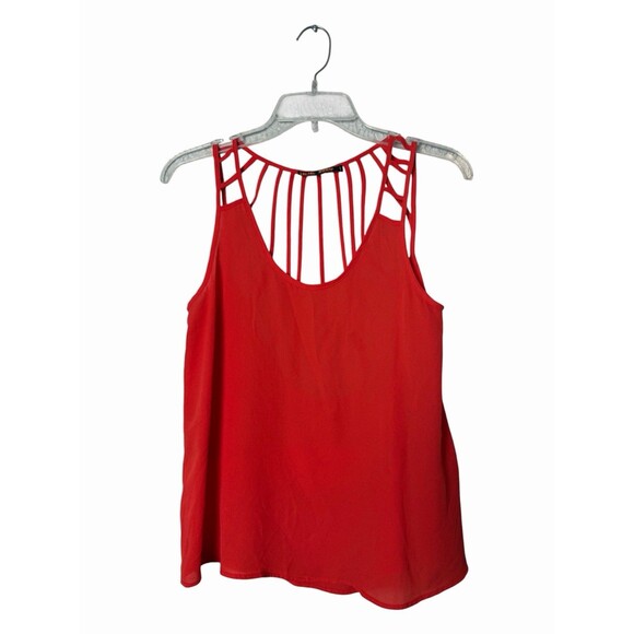 easy street Tops - Street Love Red Cage Back Tank Top Ladder Strap Cutout Open Back 2K Boho Sz S